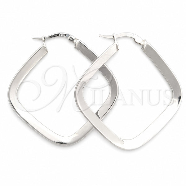 Sterling Silver Medium Hoop, Polished, Silver Finish, 02.389.0147.25