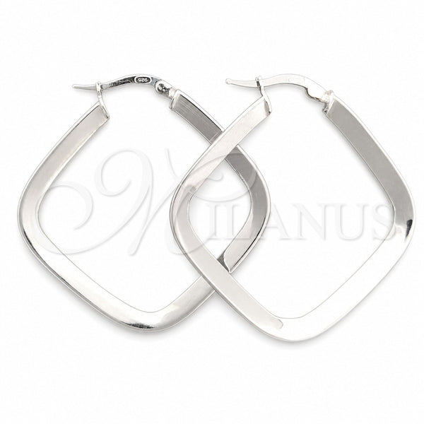 Sterling Silver Medium Hoop, Polished, Silver Finish, 02.389.0147.25