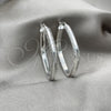 Sterling Silver Medium Hoop, Diamond Cutting Finish, Silver Finish, 02.389.0148.40