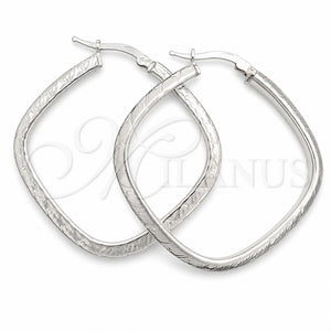 Sterling Silver Medium Hoop, Diamond Cutting Finish, Silver Finish, 02.389.0148.40