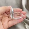 Sterling Silver Medium Hoop, Twist Design, Diamond Cutting Finish, Silver Finish, 02.389.0149.40