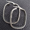Sterling Silver Medium Hoop, Twist Design, Diamond Cutting Finish, Silver Finish, 02.389.0149.40