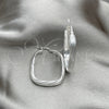 Sterling Silver Medium Hoop, Twist Design, Diamond Cutting Finish, Silver Finish, 02.389.0149.40