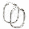 Sterling Silver Medium Hoop, Twist Design, Diamond Cutting Finish, Silver Finish, 02.389.0149.40