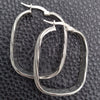 Sterling Silver Medium Hoop, Twist Design, Diamond Cutting Finish, Silver Finish, 02.389.0149.40