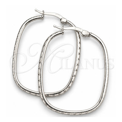 Sterling Silver Medium Hoop, Diamond Cutting Finish, Silver Finish, 02.389.0150.30