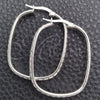 Sterling Silver Medium Hoop, Diamond Cutting Finish, Silver Finish, 02.389.0150.30