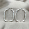 Sterling Silver Medium Hoop, Twist Design, Diamond Cutting Finish, Silver Finish, 02.389.0151.30