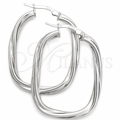 Sterling Silver Medium Hoop, Twist Design, Diamond Cutting Finish, Silver Finish, 02.389.0152.30 for wholesale, main product view