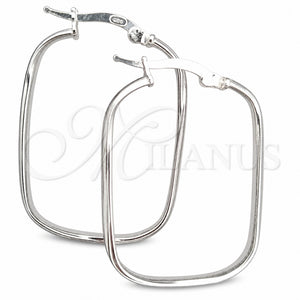 Sterling Silver Medium Hoop, Twist Design, Polished, Silver Finish, 02.389.0153.30