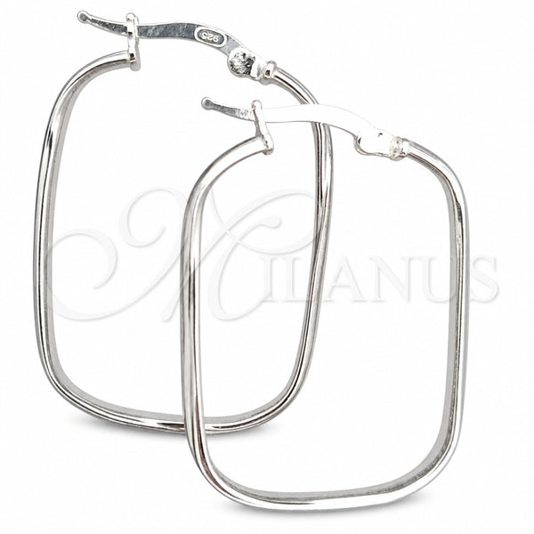 Sterling Silver Hoop Earrings — Medium Hoop Twist Design Polished 02. — main product view — SKU 147239 | Plata 925 aretes de aro — Medium Hoop Twist diseño pulido 02. — SKU 147239