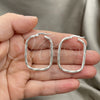 Sterling Silver Medium Hoop, Twist Design, Diamond Cutting Finish, Silver Finish, 02.389.0155.30