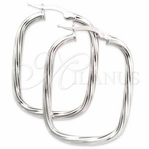 Sterling Silver Medium Hoop, Twist Design, Diamond Cutting Finish, Silver Finish, 02.389.0155.30