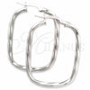 Sterling Silver Medium Hoop, Twist Design, Diamond Cutting Finish, Silver Finish, 02.389.0155.30