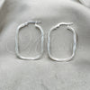 Sterling Silver Medium Hoop, Twist Design, Diamond Cutting Finish, Silver Finish, 02.389.0156.30