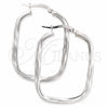 Sterling Silver Medium Hoop, Twist Design, Diamond Cutting Finish, Silver Finish, 02.389.0156.30