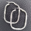Sterling Silver Medium Hoop, Twist Design, Diamond Cutting Finish, Silver Finish, 02.389.0156.30