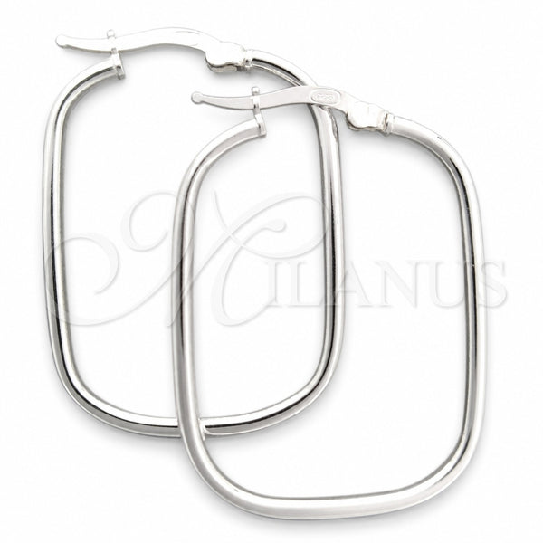 Sterling Silver Hoop Earrings — Medium Hoop Polished 02. — main product view — SKU 147243 | Plata 925 aretes de aro — Medium Hoop pulido 02. — SKU 147243