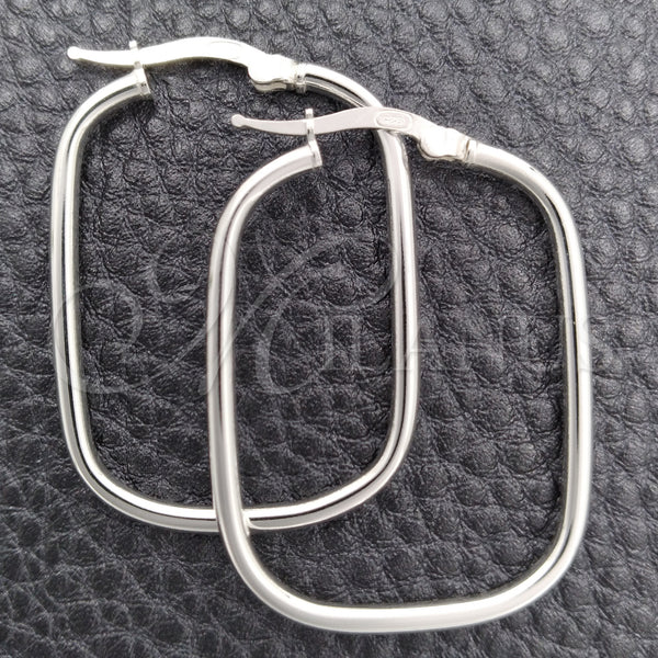 Sterling Silver Hoop Earrings — Medium Hoop Polished 02. — main product view — SKU 147243 | Plata 925 aretes de aro — Medium Hoop pulido 02. — SKU 147243