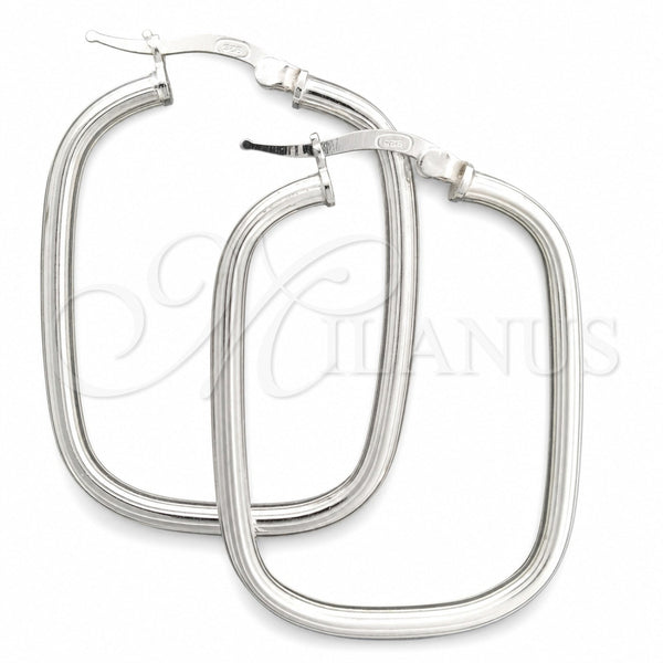 Sterling Silver Medium Hoop, Polished, Silver Finish, 02.389.0158.30