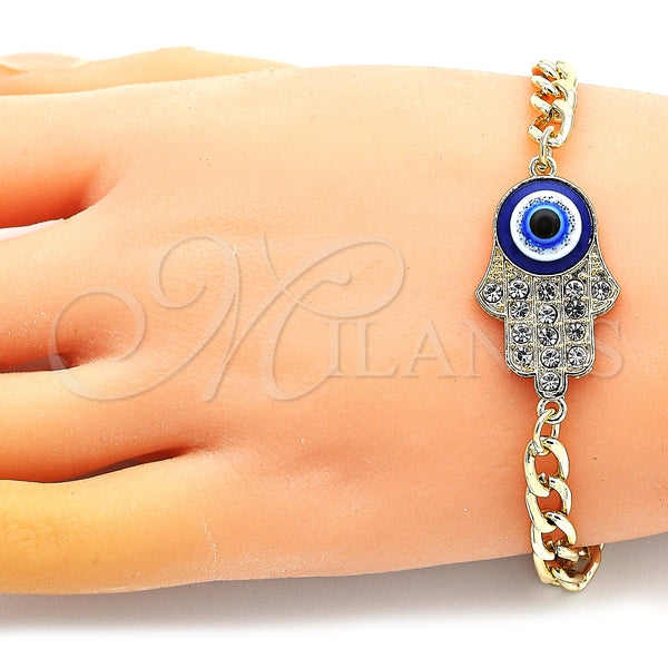 Gold Filled Bracelet — Fancy Bracelet Hand of God and Judaica Design — alternate product view — SKU 147252 | Oro Laminado brazalete — elegante Bracelet Hand of God and Judaica diseño — SKU 147252