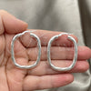 Sterling Silver Medium Hoop, Twist Design, Diamond Cutting Finish, Silver Finish, 02.389.0159.30