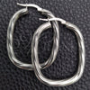 Sterling Silver Medium Hoop, Twist Design, Diamond Cutting Finish, Silver Finish, 02.389.0159.30