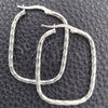 Sterling Silver Medium Hoop, Twist Design, Diamond Cutting Finish, Silver Finish, 02.389.0161.30