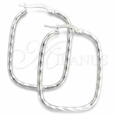 Sterling Silver Medium Hoop, Twist Design, Diamond Cutting Finish, Silver Finish, 02.389.0161.30 for wholesale, main product view