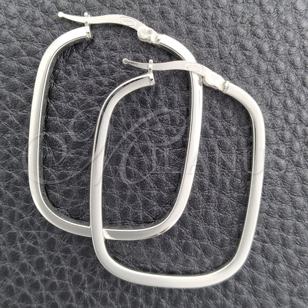 Sterling Silver Hoop Earrings — Medium Hoop Polished 02. — main product view — SKU 147263 | Plata 925 aretes de aro — Medium Hoop pulido 02. — SKU 147263