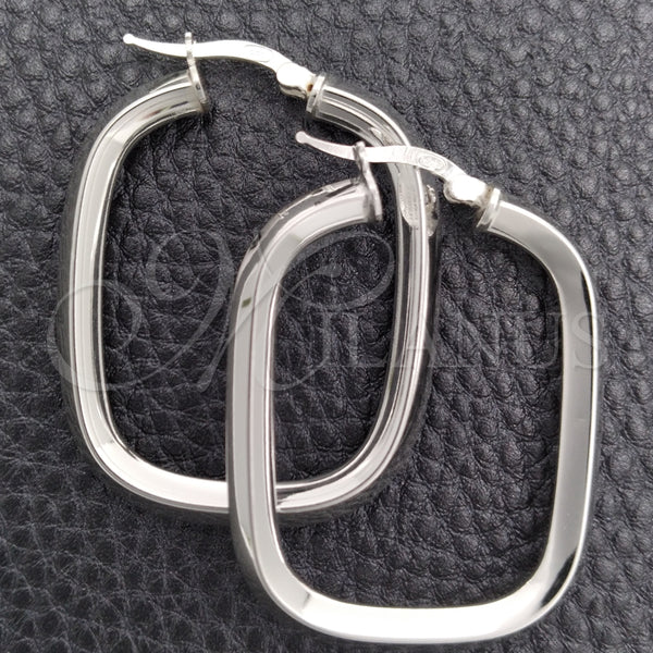Sterling Silver Hoop Earrings — Medium Hoop Polished 02. — main product view — SKU 147264 | Plata 925 aretes de aro — Medium Hoop pulido 02. — SKU 147264