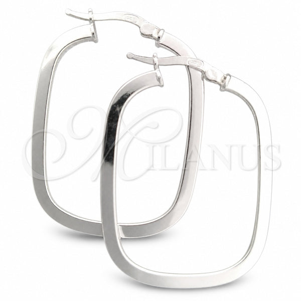Sterling Silver Medium Hoop, Polished, Silver Finish, 02.389.0164.30