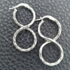 Sterling Silver Medium Hoop, Twist Design, Diamond Cutting Finish, Silver Finish, 02.389.0165.30