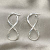 Sterling Silver Medium Hoop, Twist Design, Polished, Silver Finish, 02.389.0166.30