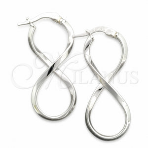 Sterling Silver Medium Hoop, Twist Design, Polished, Silver Finish, 02.389.0166.30