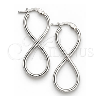 Sterling Silver Medium Hoop, Twist Design, Polished, Silver Finish, 02.389.0167.30