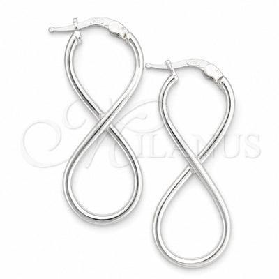 Sterling Silver Medium Hoop, Twist Design, Polished, Silver Finish, 02.389.0167.30 for wholesale, main product view