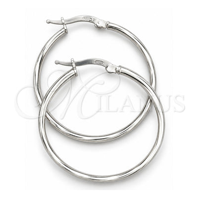 Sterling Silver Medium Hoop, Twist Design, Diamond Cutting Finish, Silver Finish, 02.389.0168.30