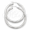 Sterling Silver Medium Hoop, Twist Design, Diamond Cutting Finish, Silver Finish, 02.389.0173.30
