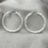 Sterling Silver Medium Hoop, Twist Design, Diamond Cutting Finish, Silver Finish, 02.389.0173.30