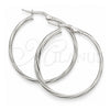 Sterling Silver Medium Hoop, Twist Design, Diamond Cutting Finish, Silver Finish, 02.389.0174.30