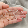 Sterling Silver Medium Hoop, Twist Design, Diamond Cutting Finish, Silver Finish, 02.389.0175.30
