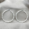 Sterling Silver Medium Hoop, Twist Design, Diamond Cutting Finish, Silver Finish, 02.389.0176.30