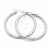 Sterling Silver Medium Hoop, Twist Design, Diamond Cutting Finish, Silver Finish, 02.389.0176.30