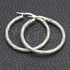 Sterling Silver Medium Hoop, Twist Design, Diamond Cutting Finish, Silver Finish, 02.389.0176.30