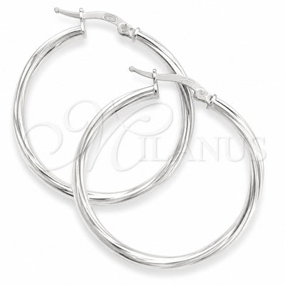 Sterling Silver Medium Hoop, Twist Design, Diamond Cutting Finish, Silver Finish, 02.389.0178.30 for wholesale, main product view