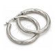 Sterling Silver Medium Hoop, Twist Design, Diamond Cutting Finish, Silver Finish, 02.389.0179.30