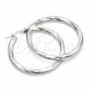 Sterling Silver Medium Hoop, Diamond Cutting Finish, Silver Finish, 02.389.0180.30