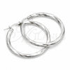 Sterling Silver Medium Hoop, Diamond Cutting Finish, Silver Finish, 02.389.0180.30