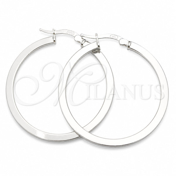 Sterling Silver Medium Hoop, Polished, Silver Finish, 02.389.0181.30